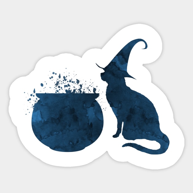 Witch cat Sticker by TheJollyMarten